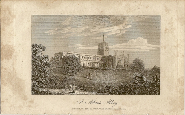 St Alban's Abbey<br/>Published June 4, 1810, by Scatcherd and Letterman, Ave Maria Lane.