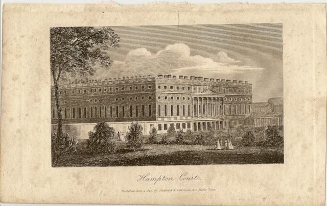 Hampton Court<br />Published June 4, 1810, by Scatcherd and Letterman, Ave Maria Lane.
