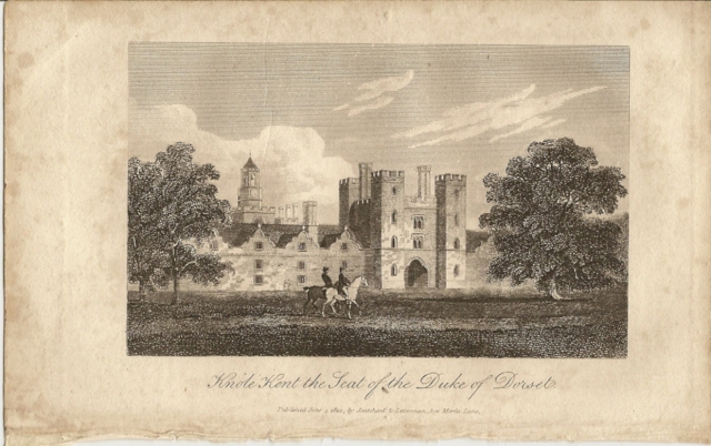 Knole Kent the Seat of the Duke of Dorset.<br />Published June 4, 1810, by Scatcherd and Letterman, Ave Maria Lane.