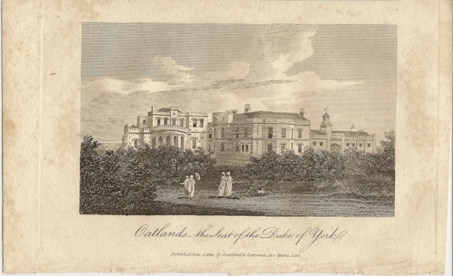 Oatlands - the Seat of the Duke of York.<br />Published June 4, 1810, by Scatcherd and Letterman, Ave Maria Lane.