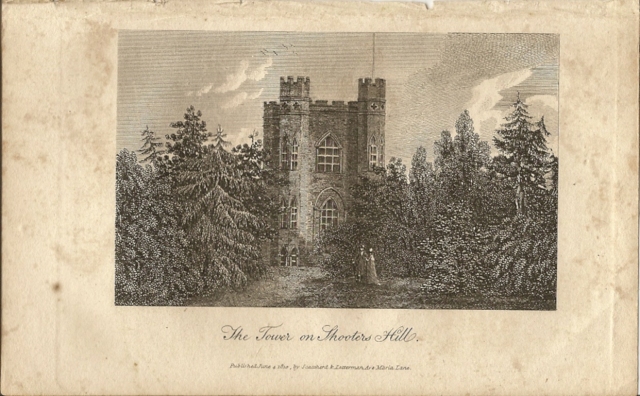 Severndroog Castle - The Tower on Shooters Hill<br />Published June 4, 1810, by Scatcherd and Letterman, Ave Maria Lane.