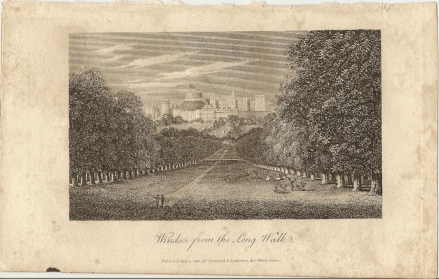 Windsor from the Long Walk.<br />Published June 4, 1810, by Scatcherd and Letterman, Ave Maria Lane.
