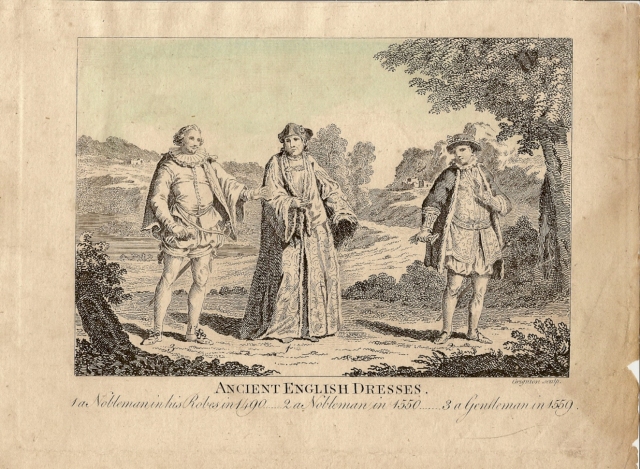 BANKES's New System of GEOGRAPHY - c.1775 - ANCIENT ENGLISH DRESSES.